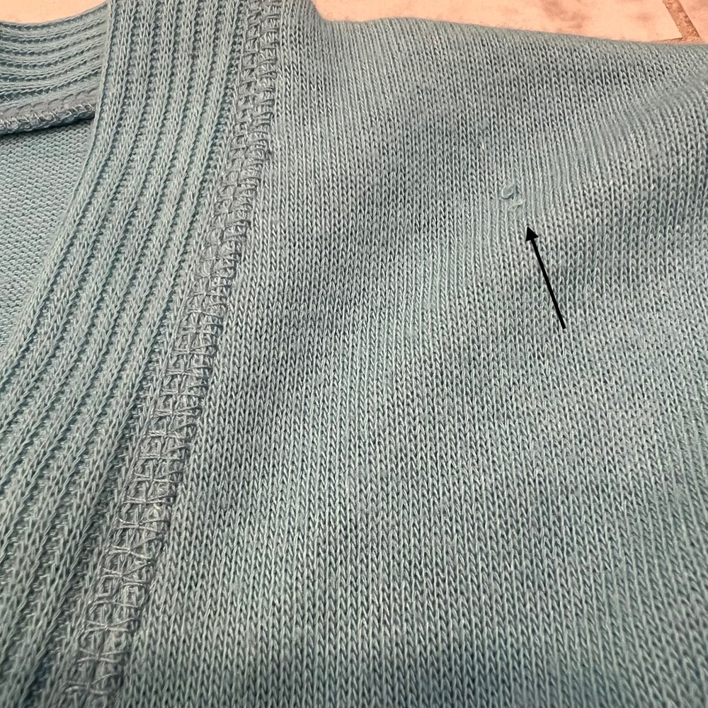 Zenana Outfitters M Robin Egg Blue Snap Cardigan Coastal Preppy Lightweight - Picture 7 of 9